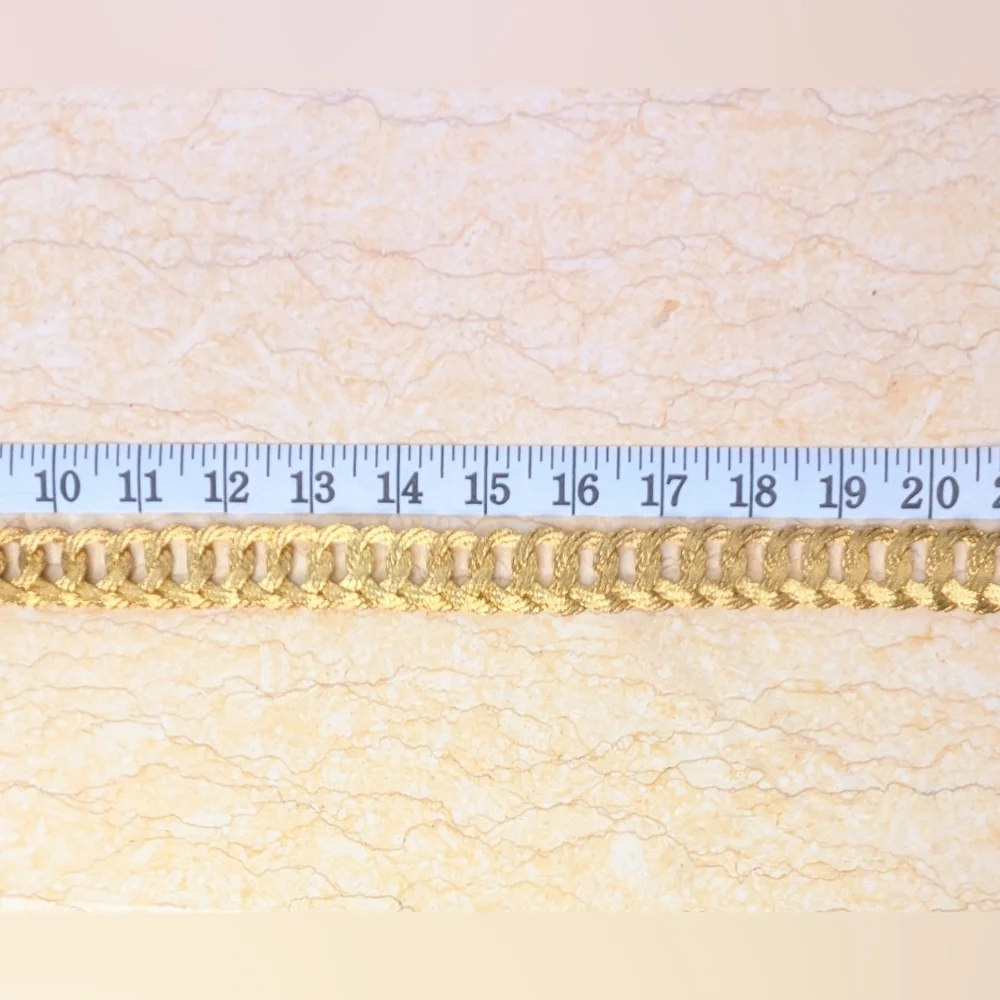 Vintage Grecian 18k Gold Plated Woven Wire Handmade Belt & Buckle
